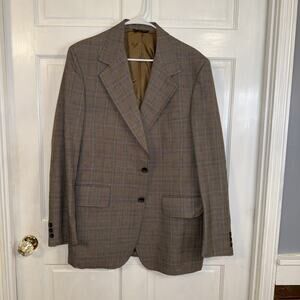 Palm Beach blazer sport coat jacket in 100% wool glen plaid.